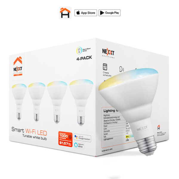 Nexxt Solutions - NHB-W2104PK - Smart Light Bulb - 4pk