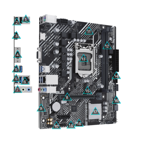 ASUS - PRIME H510M-K R2.0 - Motherboard - Image 4