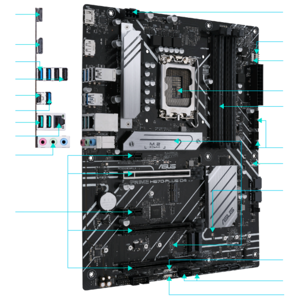 ASUS PRIME H670-PLUS D4 - Motherboard - ATX - Image 6